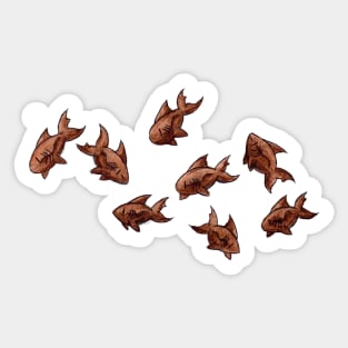 Coffee Bean Sharks Sticker